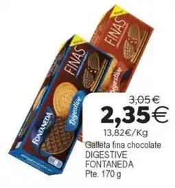 Supermercados Aquí Fontaneda galleta fina chocolate digestive oferta