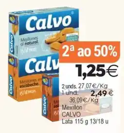 Supermercados Aquí Calvo mejillones al natural oferta
