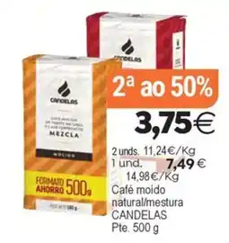 Supermercados Aquí Candelas café molido natural/mestura oferta