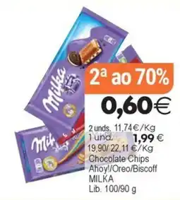 Supermercados Aquí Milka Chocolate Chips Ahoy!/Oreo/Biscoff oferta