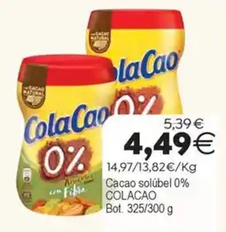 Supermercados Aquí ColaCao Cacao solubles 0% oferta