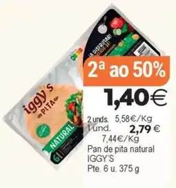 Supermercados Aquí iggy's pita natural oferta