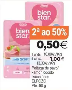 Supermercados Aquí Elpozo bien star jamón cocido oferta