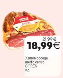 Supermercados Aquí Coren xamón bodega medio centro oferta