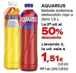SPAR Lanzarote Aquarius bebida isotónica melocotón rojo o zero oferta