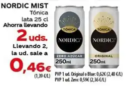 SPAR Lanzarote Nordic Mist Tónica oferta