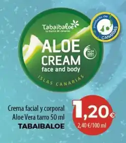 SPAR Lanzarote Tabaibaloe aloe cream face and body oferta
