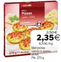 Supermercados Aquí SPAR mini pizzas jamón y queso oferta