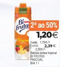 Supermercados Aquí Bi frutas bebida láctea tropical oferta