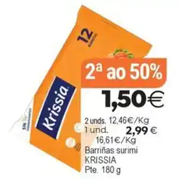 Supermercados Aquí Krissia barriñas surimi oferta