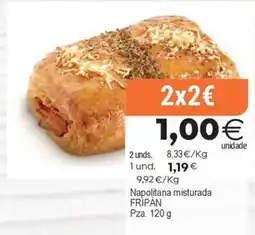 Supermercados Aquí Fripán napolitana misturada oferta