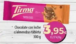 SPAR Lanzarote Tirma chocolate con leche c/almendras tableta oferta