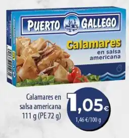 SPAR Lanzarote Puerto Gallego calamares en salsa americana oferta