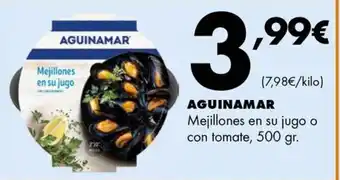 Aguinamar mejillones en su jugo o con tomate