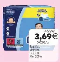 Supermercados Aquí Dodot toallinas mainline oferta