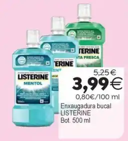 Supermercados Aquí Listerine enxaugadura bucal oferta