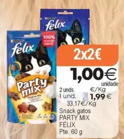 Supermercados Aquí felix snack gatos party mix oferta