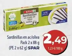 SPAR Lanzarote Spar sardinillas en aceite de oliva oferta