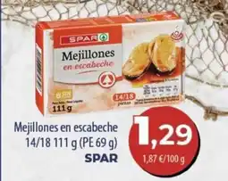 SPAR Lanzarote Spar mejillones en escabeche oferta