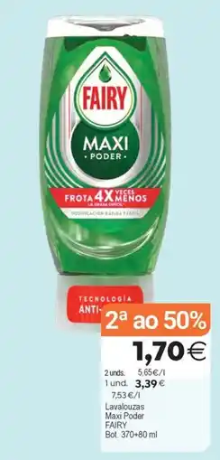 Supermercados Aquí Fairy lavalouzas maxipoder oferta