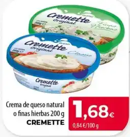 SPAR Lanzarote Cremette crema de queso natural o finas hierbas oferta