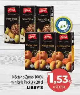 SPAR Lanzarote Libby's Néctar o Zumo 100% oferta