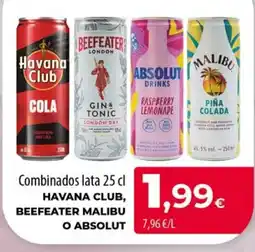 Spar La Palma Havana Club Beefeater Malibu o Absolut oferta