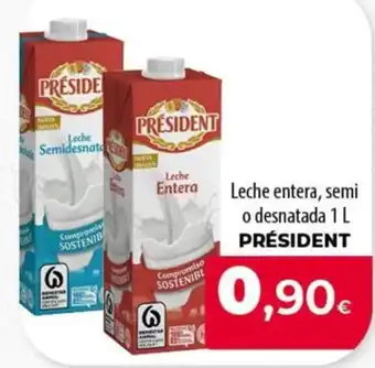 Président leche entera, semi o desnatada