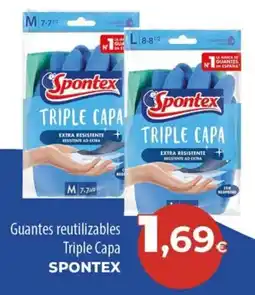 Spar La Palma Spontex guantes reutilizables triple capa oferta