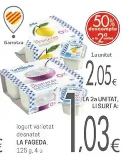 Valvi Supermercats la fageda logurt varietat desnatat oferta