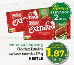 SPAR Lanzarote Nestlé chocolate extra fino avellanas troceadas oferta