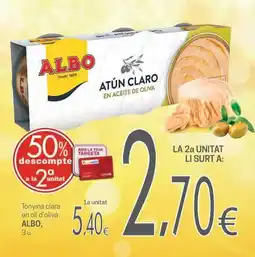 Valvi Supermercats Albo atún claro en aceite de oliva oferta