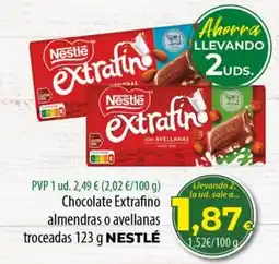Spar La Palma Nestlé chocolate extrafino almendras o avellanas oferta