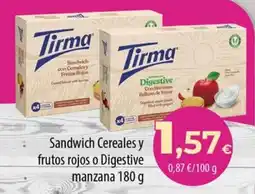 Spar La Palma Tirma sandwich cereales y frutos rojos o digestive manzana oferta