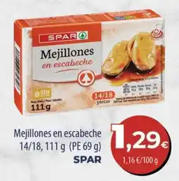 Spar La Palma Spar mejillones en escabeche oferta