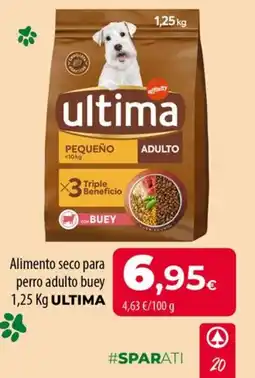 Spar La Palma ultima alimento seco para perro adulto buey oferta