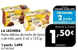 Supermercados Lupa La Lechera postre delicias de turrón de jijona o de trufa oferta