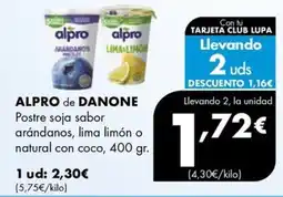 Supermercados Lupa Alpro de Danone oferta