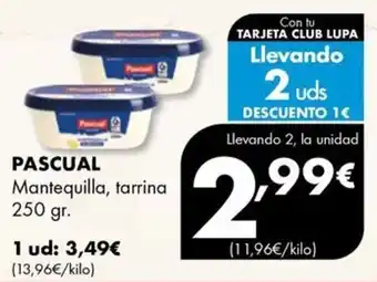 Pascual mantequilla, tarrina