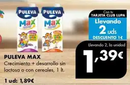 Supermercados Lupa Puleva Max oferta
