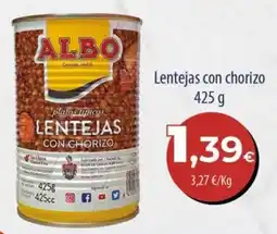 Spar La Palma Albo lentejas con chorizo oferta