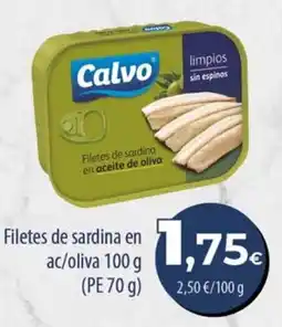 Spar La Palma Calvo filetes de sardina en aceite de oliva oferta