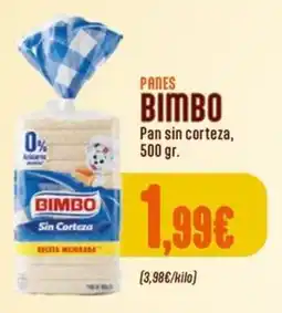 Supermercados Lupa Bimbo pan sin corteza oferta