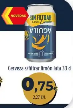 Spar La Palma El Aguila cerveza s/filtrar limón oferta