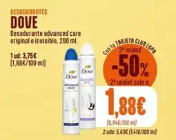 Supermercados Lupa Dove desodorante advanced care oferta