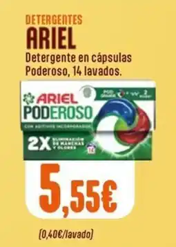 Supermercados Lupa Ariel detergente en cápsulas poderoso oferta