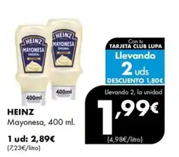Supermercados Lupa Heinz mayonesa oferta
