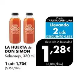 Supermercados Lupa La Huerta de Don Simon Salmorejo oferta