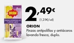 Supermercados Lupa Orion pinzas antipolillas y antiácaros lavanda fresca oferta