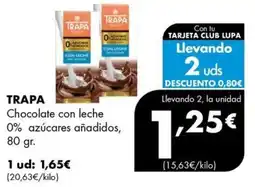Supermercados Lupa Trapa chocolate con leche oferta